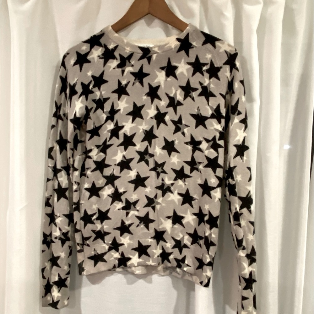 100% Cashmere Equipment brand sweater, star patterned. Size small.